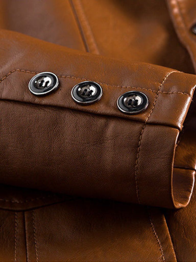 Giacca in Pelle Caramello Bold - Viretti