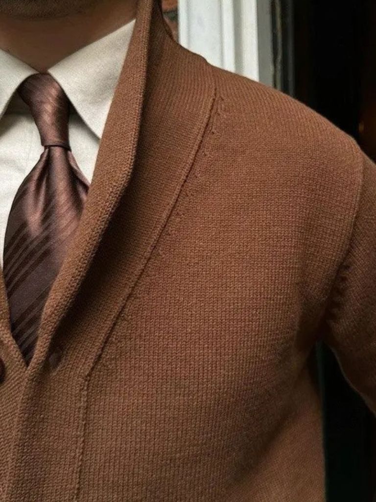 Cardigan In Maglia Britannica - Viretti