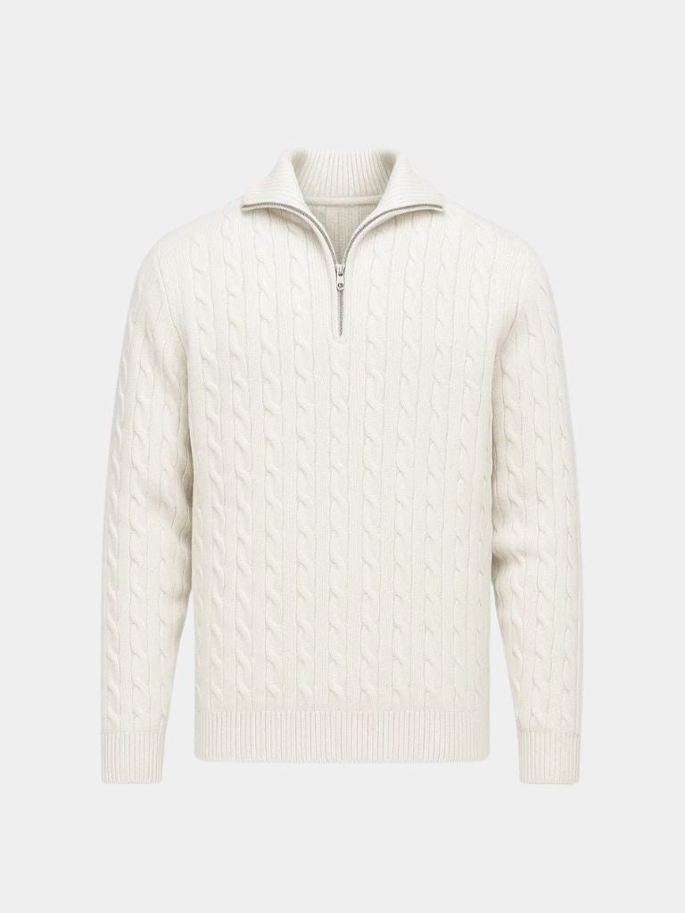 Maglione Premium a Collo Zip in Maglia - Viretti