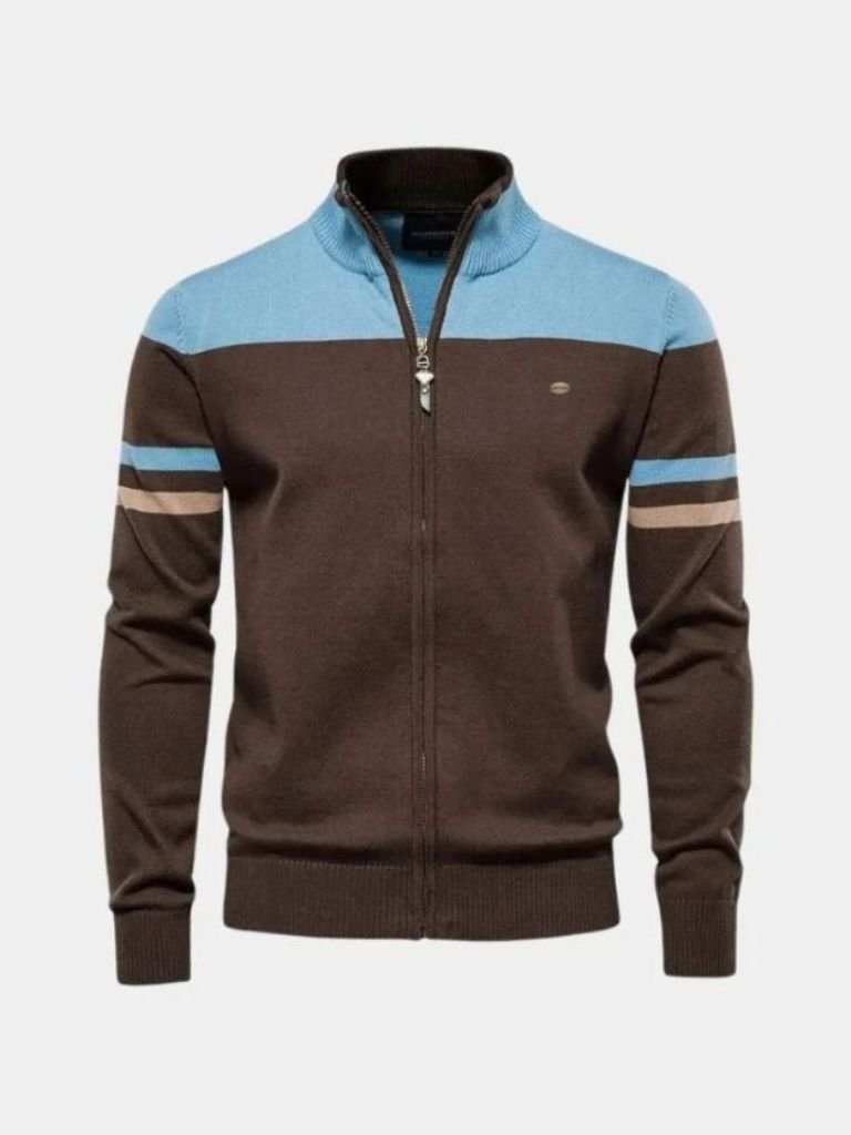 Cardigan Maglione con Zip e Collo Alto - Viretti