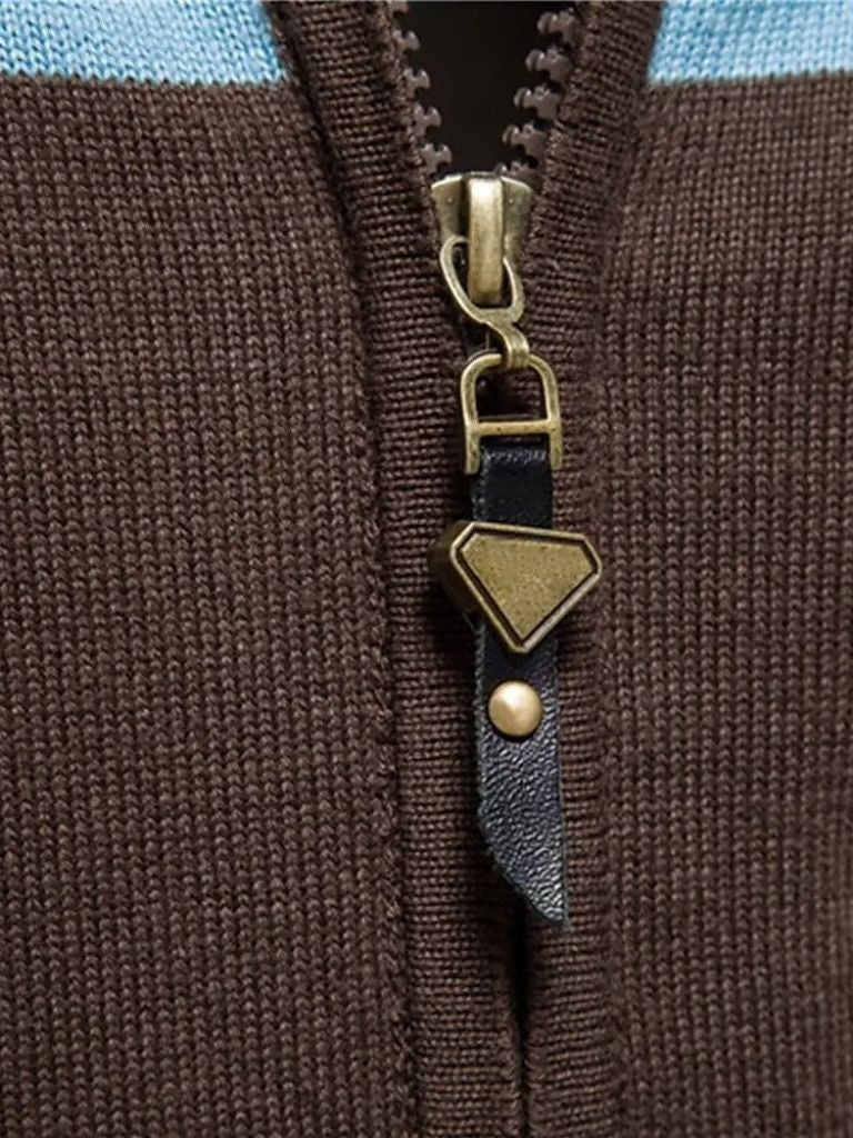 Cardigan Maglione con Zip e Collo Alto - Viretti