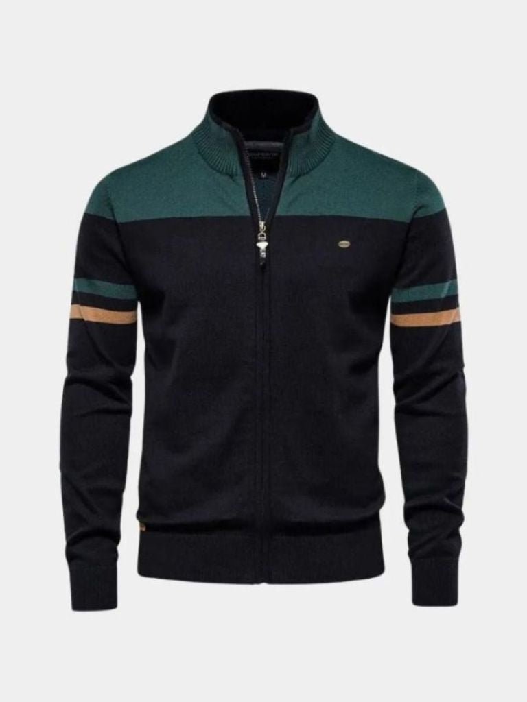 Cardigan Maglione con Zip e Collo Alto - Viretti