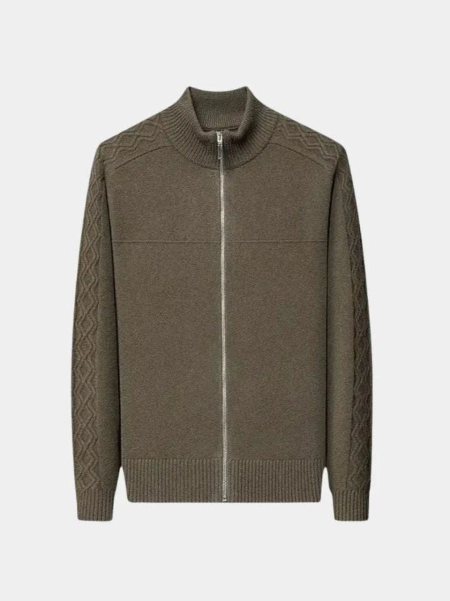 Maglione in Cashmere con Zip e Collo Alto - Viretti