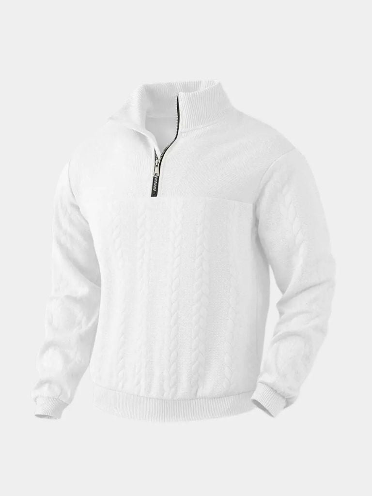 Pullover Essential Henley a Mezzo Zip - Viretti