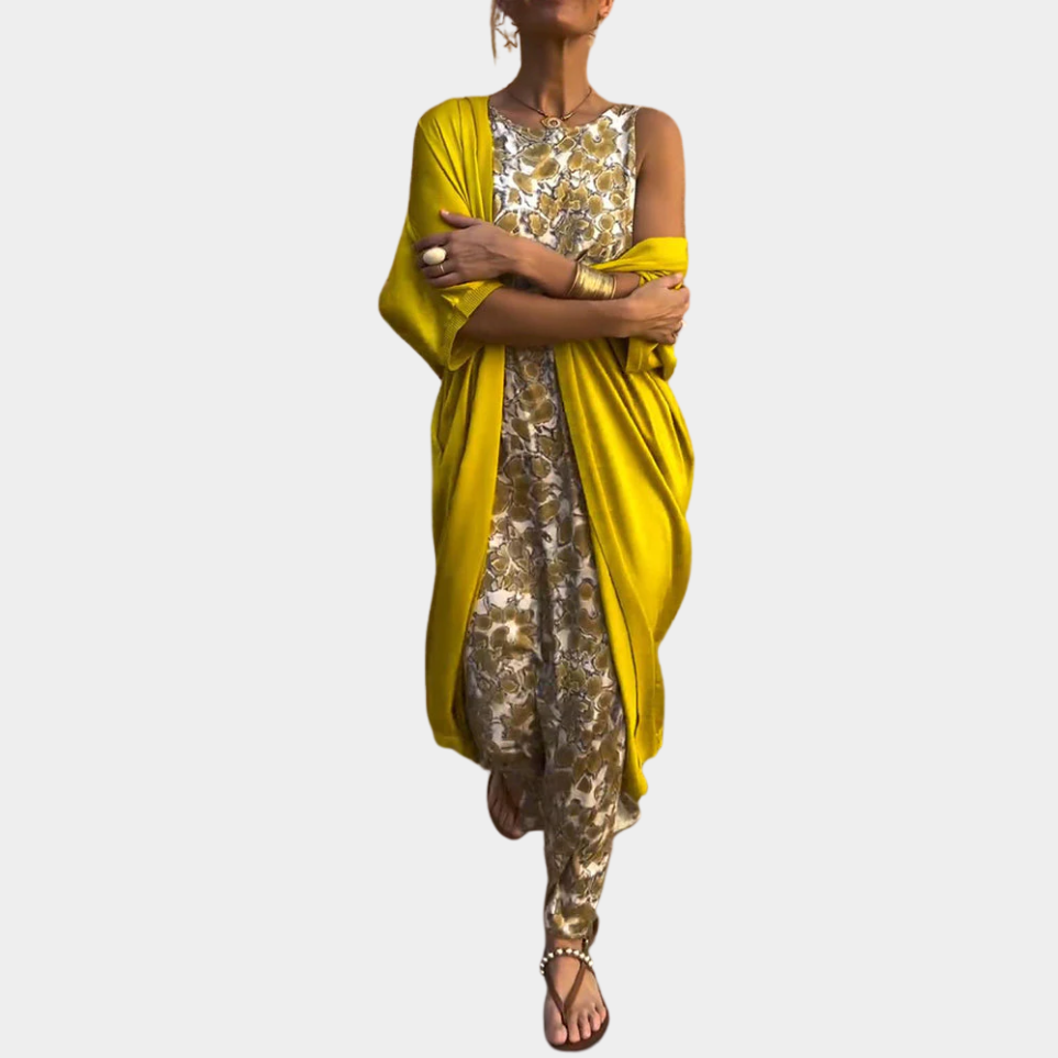 Noemi | Elegante abito lungo con cardigan abbinato in omaggio