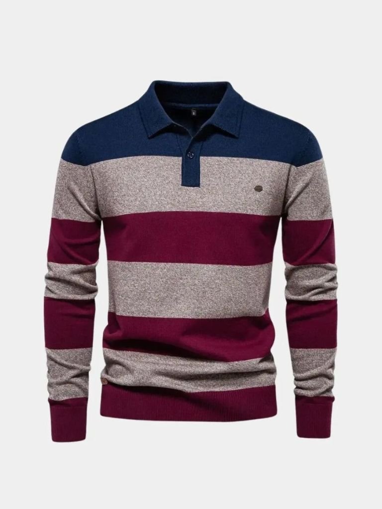 Maglione a Mezzo Zip Colorato - Viretti