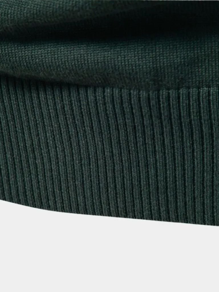 Maglione a Righe con Zip a Quarto - Viretti