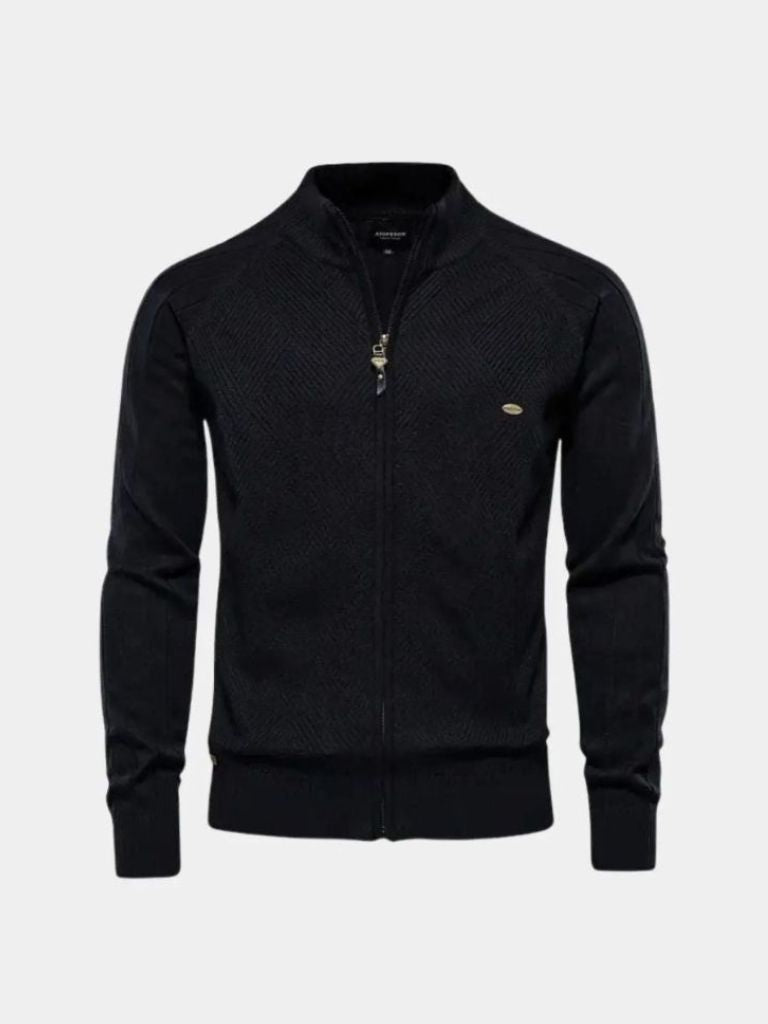 Cardigan Maglione Jacquard con Zip - Viretti