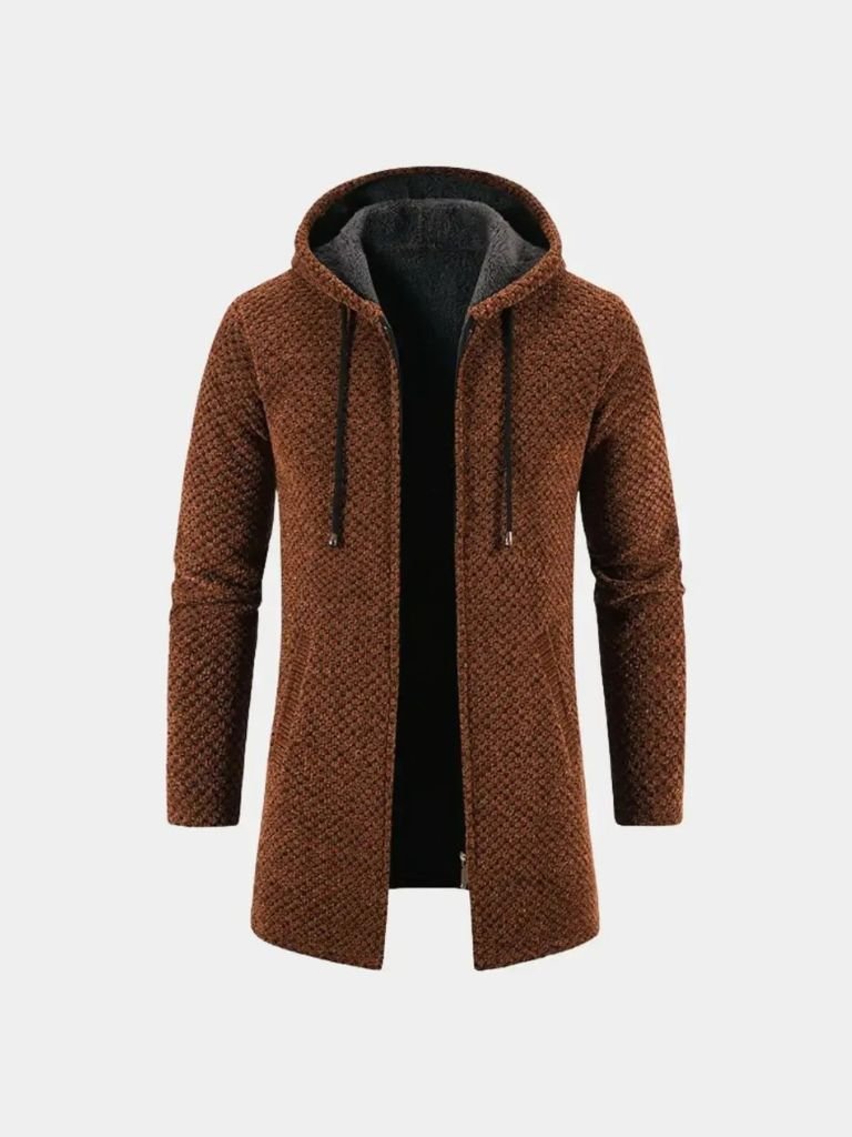 Cappotto Invernale A Maglia Con Cappuccio Lugano - Viretti