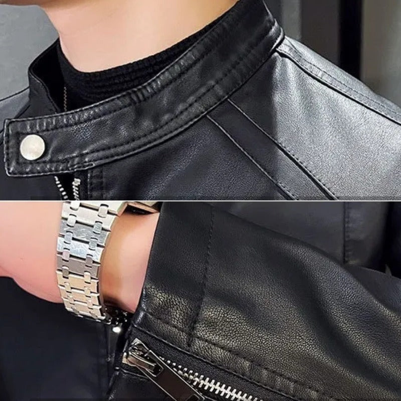 Giacca in pelle dal comfort raffinato