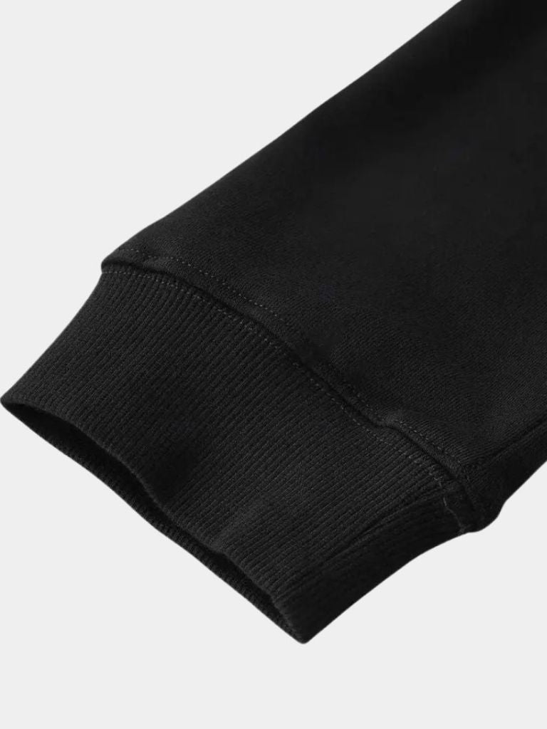 Felpa Sportiva con Cappuccio Nera con Zip - Viretti